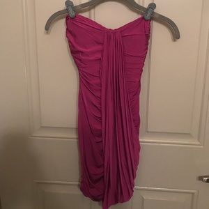 BeBe Fushcia/purple Strapless Dress/open back